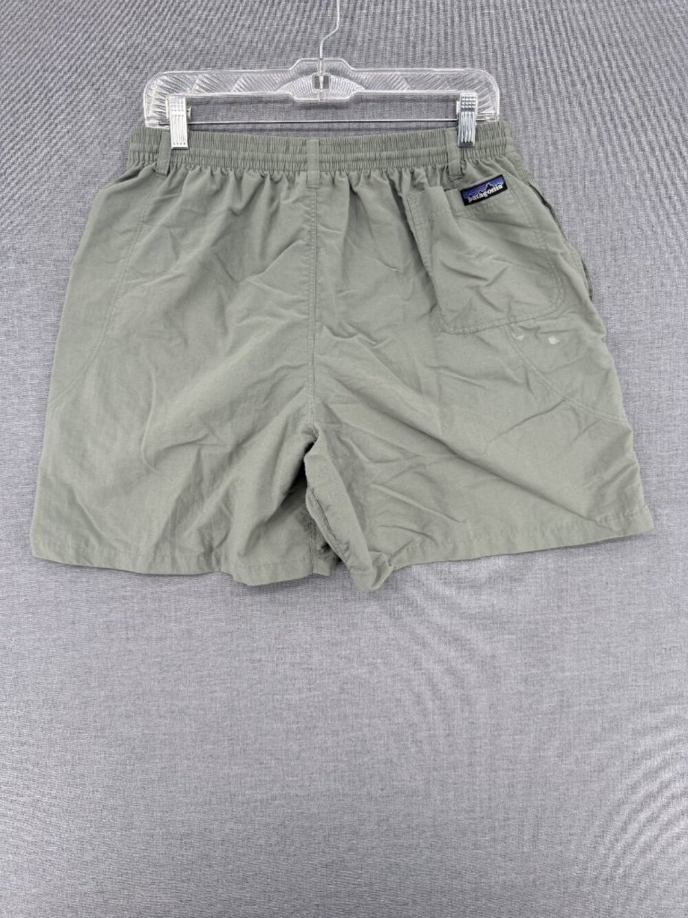 Patagonia Baggies Shorts Mens L 4" Olive Outdoor Hike Swim